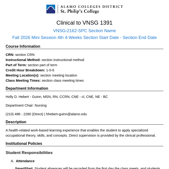 Simple Syllabus